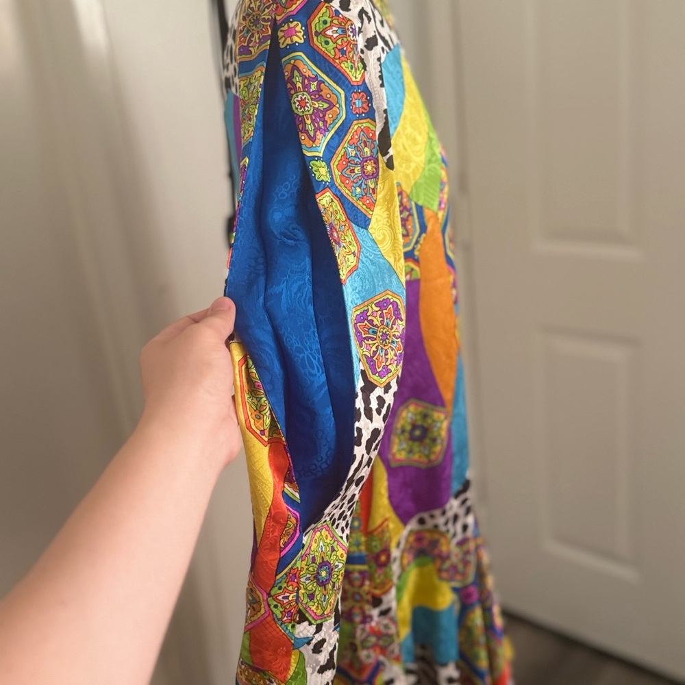Vintage! Colorful Asymmetrical Dress